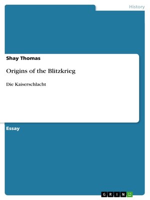 cover image of Origins of the Blitzkrieg